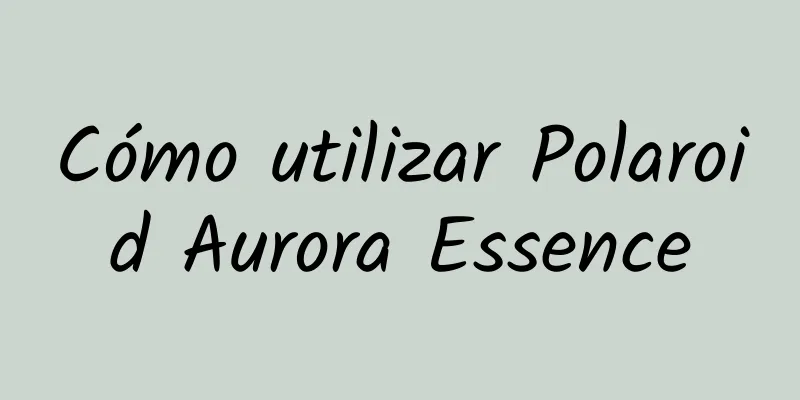 Cómo utilizar Polaroid Aurora Essence