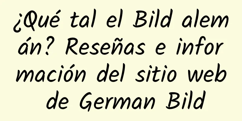 ¿Qué tal el Bild alemán? Reseñas e información del sitio web de German Bild
