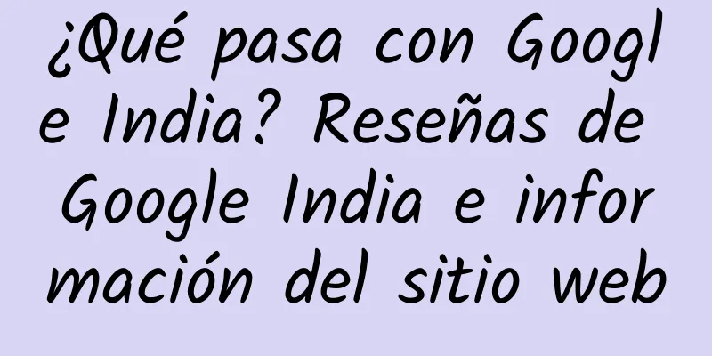 ¿Qué pasa con Google India? Reseñas de Google India e información del sitio web