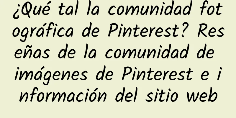 ¿Qué tal la comunidad fotográfica de Pinterest? Reseñas de la comunidad de imágenes de Pinterest e información del sitio web