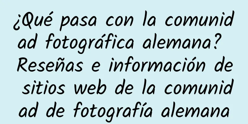 ¿Qué pasa con la comunidad fotográfica alemana? Reseñas e información de sitios web de la comunidad de fotografía alemana