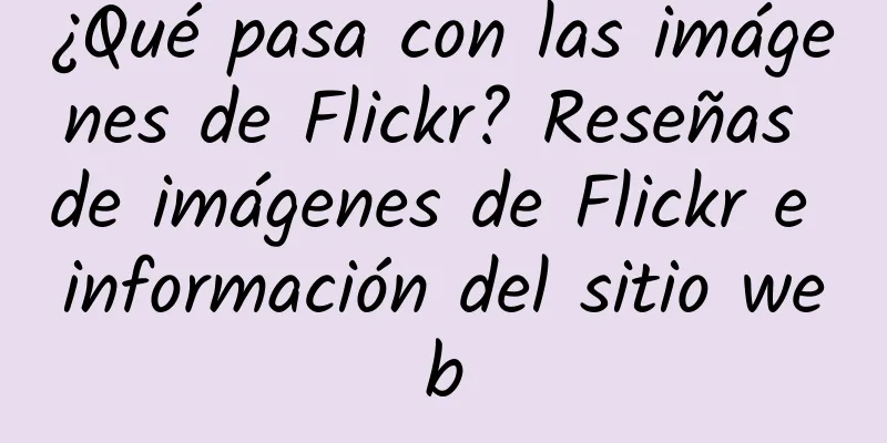 ¿Qué pasa con las imágenes de Flickr? Reseñas de imágenes de Flickr e información del sitio web