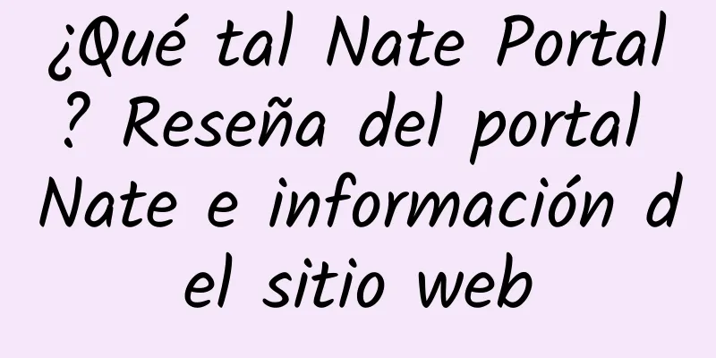¿Qué tal Nate Portal? Reseña del portal Nate e información del sitio web