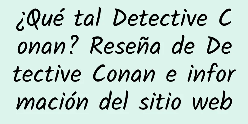 ¿Qué tal Detective Conan? Reseña de Detective Conan e información del sitio web