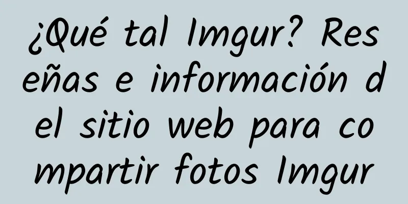¿Qué tal Imgur? Reseñas e información del sitio web para compartir fotos Imgur