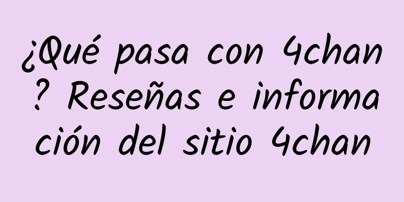 ¿Qué pasa con 4chan? Reseñas e información del sitio 4chan