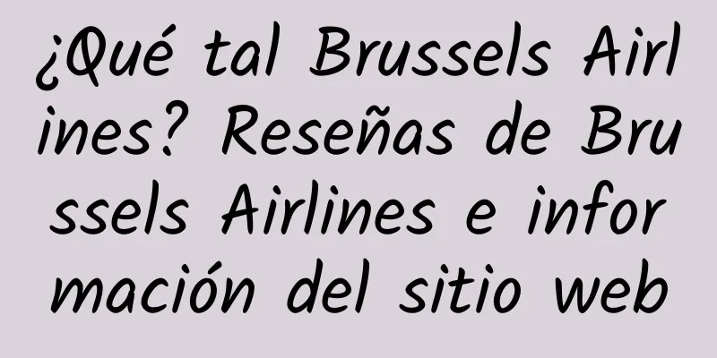 ¿Qué tal Brussels Airlines? Reseñas de Brussels Airlines e información del sitio web