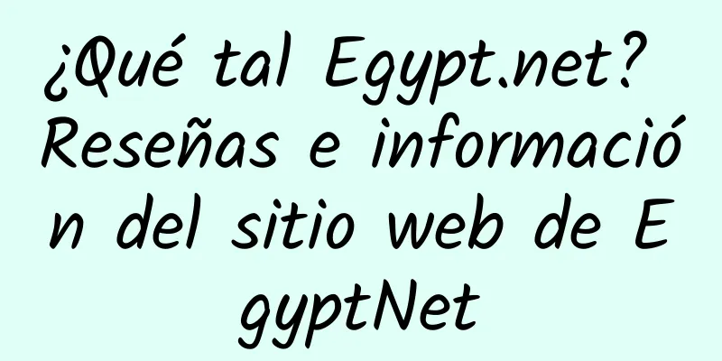 ¿Qué tal Egypt.net? Reseñas e información del sitio web de EgyptNet