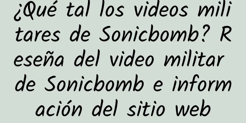 ¿Qué tal los videos militares de Sonicbomb? Reseña del video militar de Sonicbomb e información del sitio web