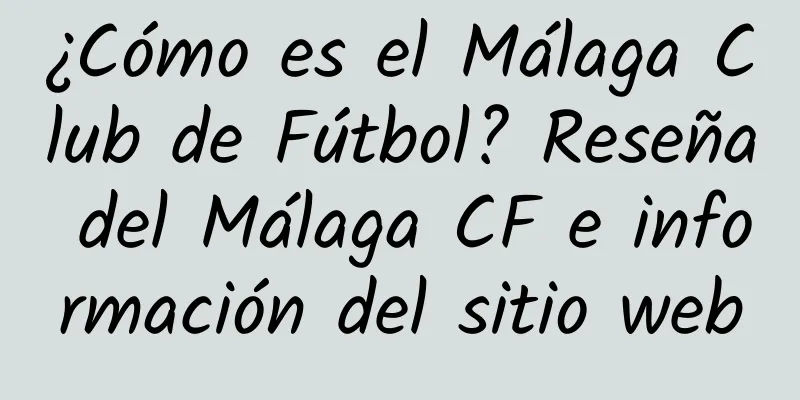 ¿Cómo es el Málaga Club de Fútbol? Reseña del Málaga CF e información del sitio web