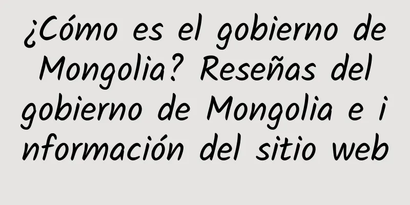 ¿Cómo es el gobierno de Mongolia? Reseñas del gobierno de Mongolia e información del sitio web