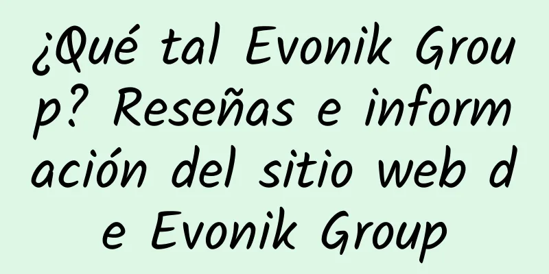 ¿Qué tal Evonik Group? Reseñas e información del sitio web de Evonik Group