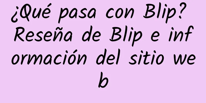 ¿Qué pasa con Blip? Reseña de Blip e información del sitio web