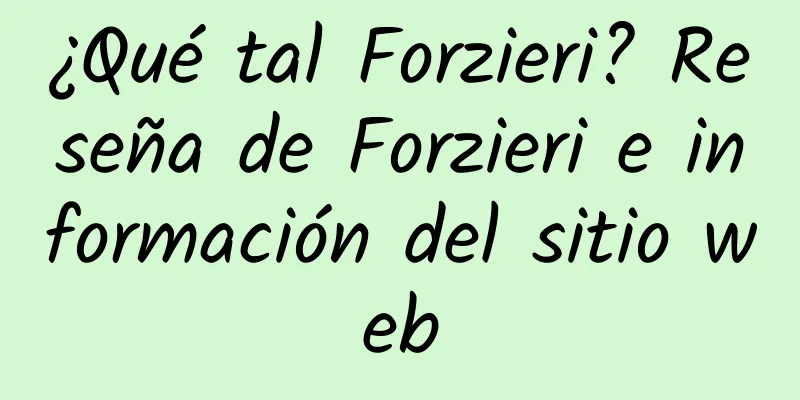 ¿Qué tal Forzieri? Reseña de Forzieri e información del sitio web