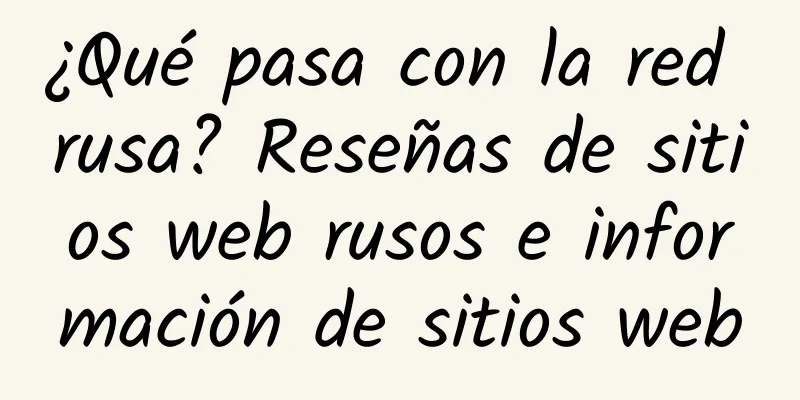 ¿Qué pasa con la red rusa? Reseñas de sitios web rusos e información de sitios web