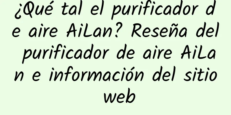 ¿Qué tal el purificador de aire AiLan? Reseña del purificador de aire AiLan e información del sitio web