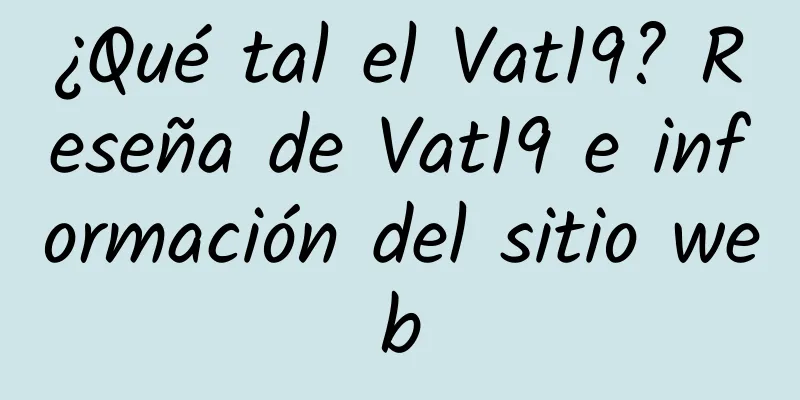 ¿Qué tal el Vat19? Reseña de Vat19 e información del sitio web