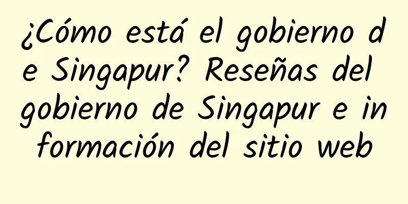 ¿Cómo está el gobierno de Singapur? Reseñas del gobierno de Singapur e información del sitio web