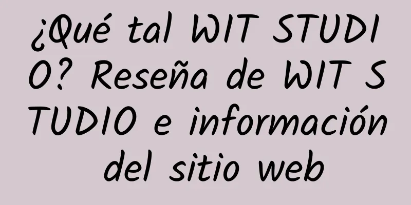 ¿Qué tal WIT STUDIO? Reseña de WIT STUDIO e información del sitio web