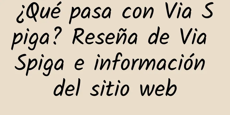 ¿Qué pasa con Via Spiga? Reseña de Via Spiga e información del sitio web