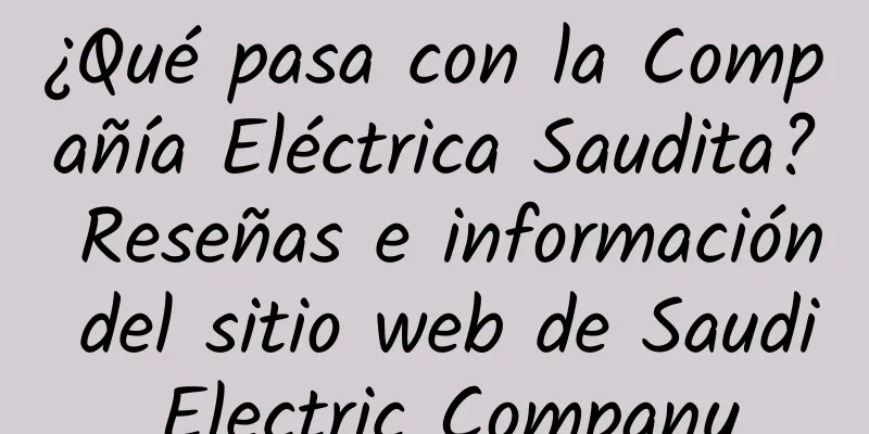 ¿Qué pasa con la Compañía Eléctrica Saudita? Reseñas e información del sitio web de Saudi Electric Company