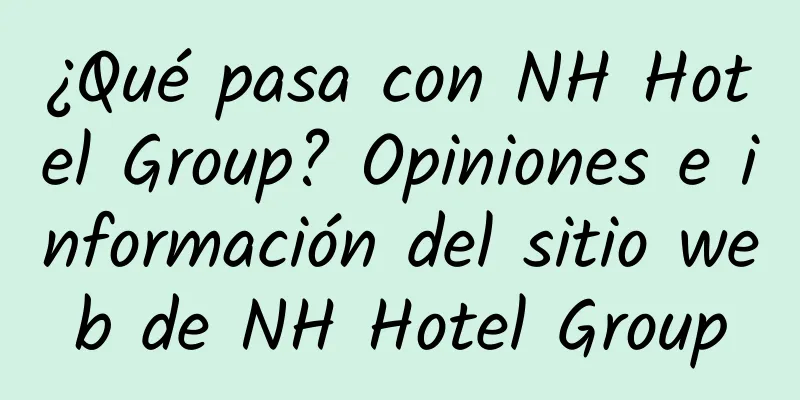 ¿Qué pasa con NH Hotel Group? Opiniones e información del sitio web de NH Hotel Group