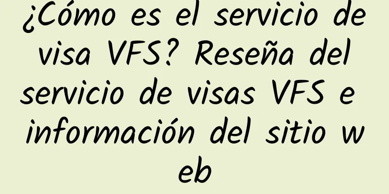 ¿Cómo es el servicio de visa VFS? Reseña del servicio de visas VFS e información del sitio web