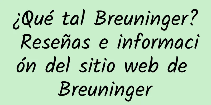 ¿Qué tal Breuninger? Reseñas e información del sitio web de Breuninger