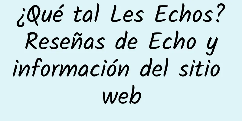 ¿Qué tal Les Echos? Reseñas de Echo y información del sitio web