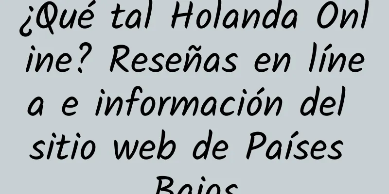 ¿Qué tal Holanda Online? Reseñas en línea e información del sitio web de Países Bajos