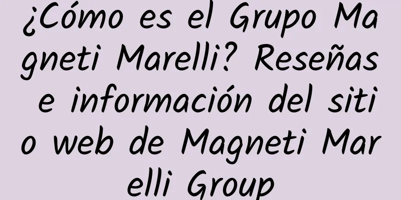 ¿Cómo es el Grupo Magneti Marelli? Reseñas e información del sitio web de Magneti Marelli Group