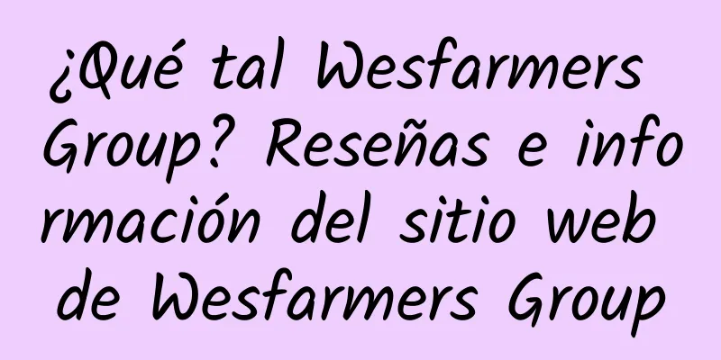 ¿Qué tal Wesfarmers Group? Reseñas e información del sitio web de Wesfarmers Group