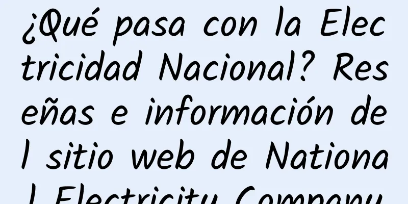 ¿Qué pasa con la Electricidad Nacional? Reseñas e información del sitio web de National Electricity Company