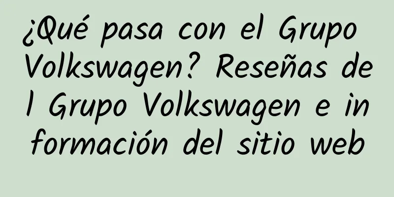 ¿Qué pasa con el Grupo Volkswagen? Reseñas del Grupo Volkswagen e información del sitio web