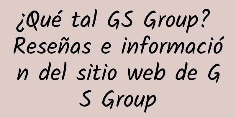¿Qué tal GS Group? Reseñas e información del sitio web de GS Group