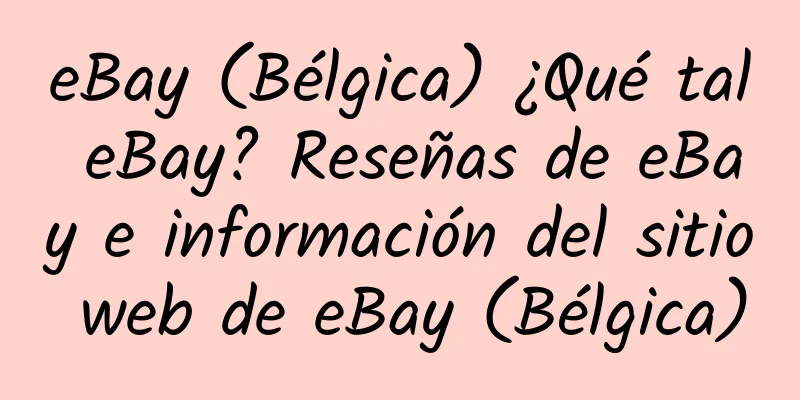 eBay (Bélgica) ¿Qué tal eBay? Reseñas de eBay e información del sitio web de eBay (Bélgica)