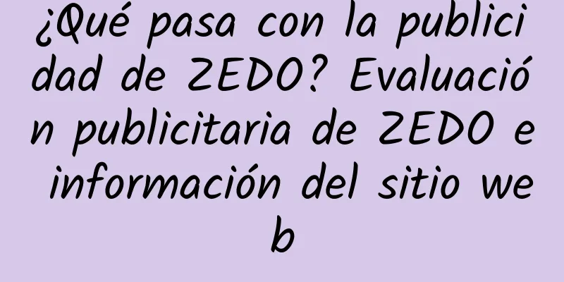 ¿Qué pasa con la publicidad de ZEDO? Evaluación publicitaria de ZEDO e información del sitio web