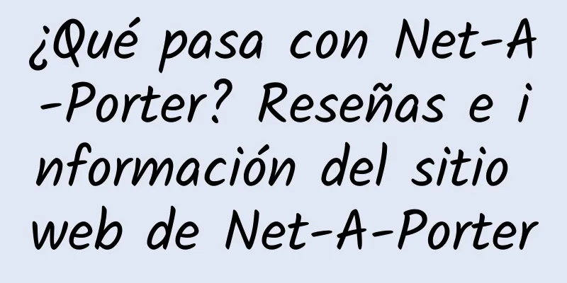 ¿Qué pasa con Net-A-Porter? Reseñas e información del sitio web de Net-A-Porter