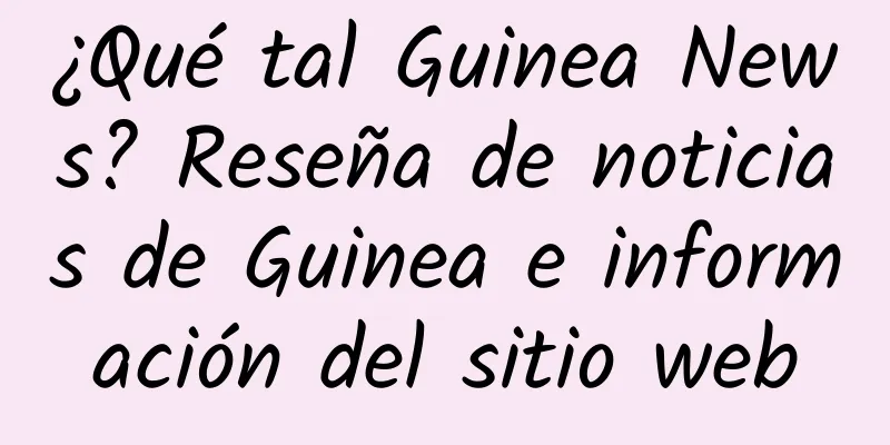 ¿Qué tal Guinea News? Reseña de noticias de Guinea e información del sitio web
