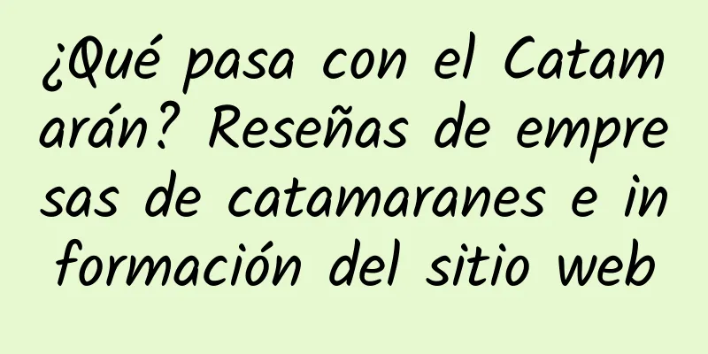 ¿Qué pasa con el Catamarán? Reseñas de empresas de catamaranes e información del sitio web