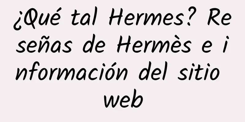 ¿Qué tal Hermes? Reseñas de Hermès e información del sitio web