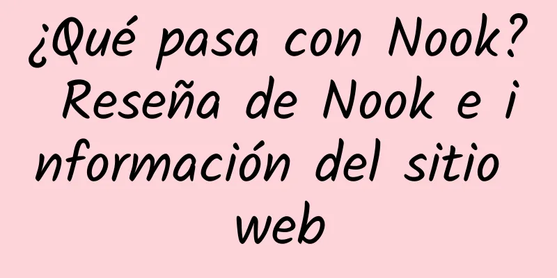 ¿Qué pasa con Nook? Reseña de Nook e información del sitio web