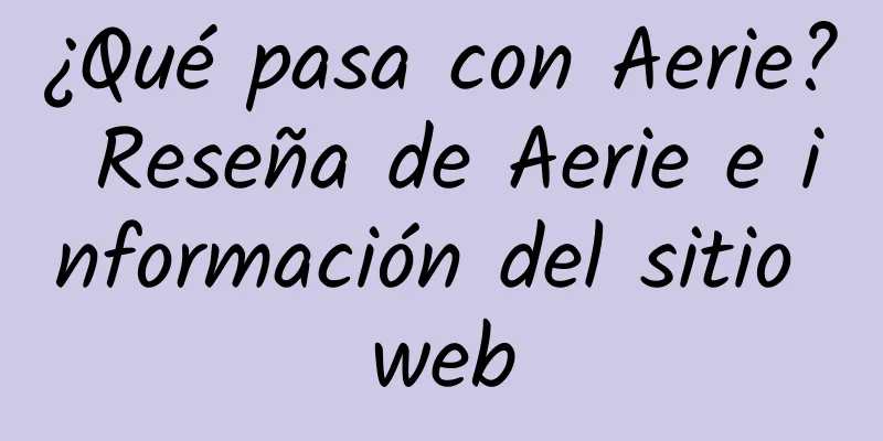 ¿Qué pasa con Aerie? Reseña de Aerie e información del sitio web
