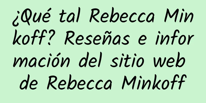 ¿Qué tal Rebecca Minkoff? Reseñas e información del sitio web de Rebecca Minkoff