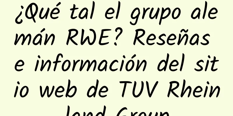 ¿Qué tal el grupo alemán RWE? Reseñas e información del sitio web de TUV Rheinland Group