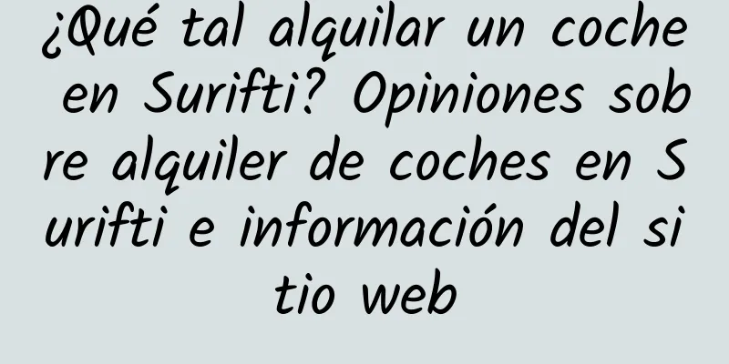 ¿Qué tal alquilar un coche en Surifti? Opiniones sobre alquiler de coches en Surifti e información del sitio web