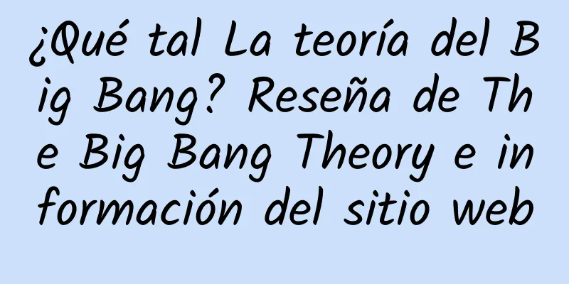 ¿Qué tal La teoría del Big Bang? Reseña de The Big Bang Theory e información del sitio web