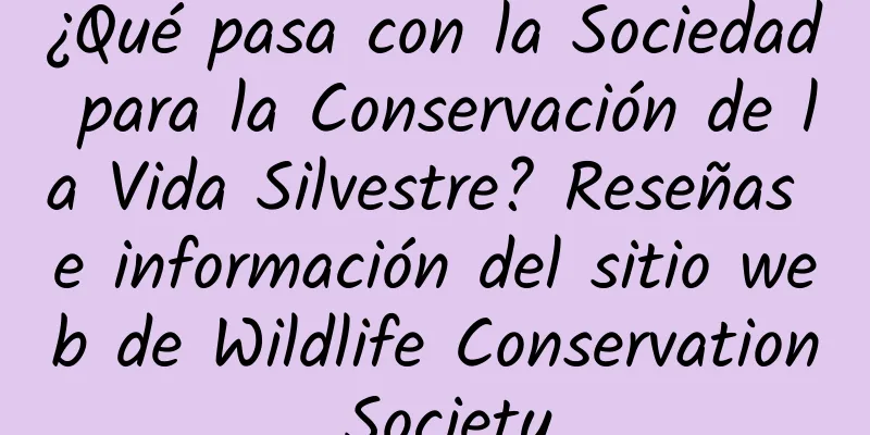 ¿Qué pasa con la Sociedad para la Conservación de la Vida Silvestre? Reseñas e información del sitio web de Wildlife Conservation Society