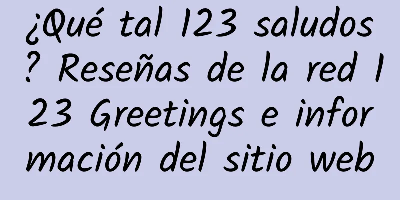 ¿Qué tal 123 saludos? Reseñas de la red 123 Greetings e información del sitio web