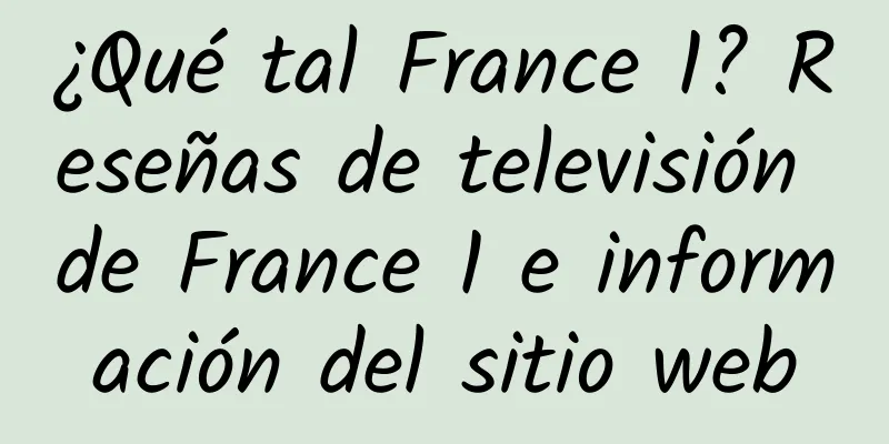 ¿Qué tal France 1? Reseñas de televisión de France 1 e información del sitio web